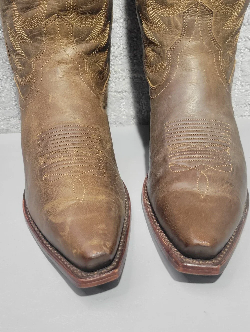 Tecovas The Annie Women's Size US 9B Cafe Goat Cowgirl 14" Boots - Picture 5 of 12